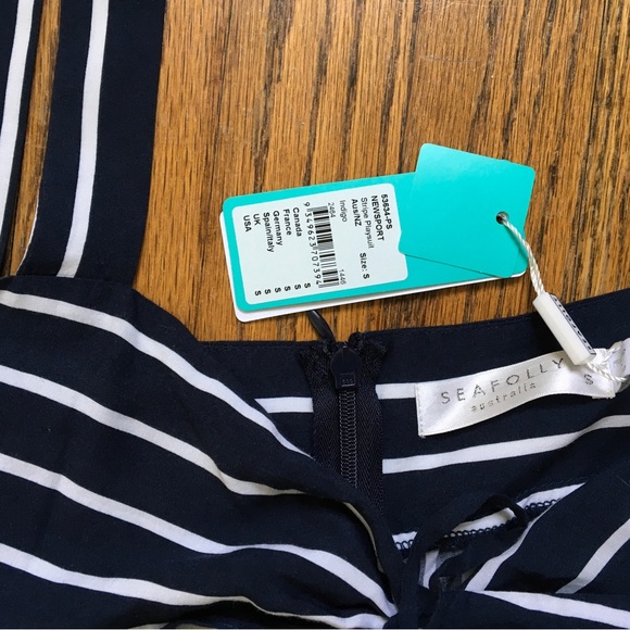 NWT Seafolly Newsport blue/ striped romper/playsuit size small - Picture 5 of 5